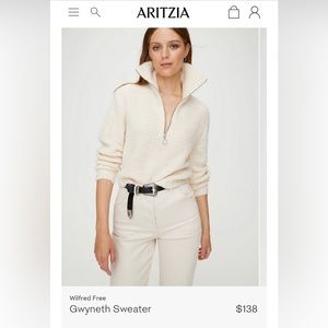 Aritzia Wilfred Free 1/4 Zip Sweater